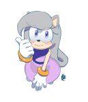  absurd_res anthro clothed clothing cute_eyes dress eulipotyphlan eyelashes fan_character female gesture gloves handwear hedgehog hi_res humanoid inno_(innotsu) innotsu mammal mouthful sega solo sonic_the_hedgehog_(series) thumbs_up 