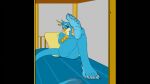  animated anthro avian bed feet foot_focus furniture gallus_(mlp) gryphon hasbro humanoid_feet lying lying_on_bed male my_little_pony mythological_avian mythology on_back on_bed plantigrade robinthefox solo tail toe_curl toe_scrunch 