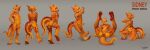  absurd_res anthro backsack balls closed_smile ear_frill erection flaccid frill_(anatomy) front_view genitals grey_background hi_res humanoid_genitalia humanoid_penis kobold looking_at_viewer lying male markings model_sheet mouth_closed narrowed_eyes nude on_back orange_balls orange_body orange_frill orange_penis orange_perineum orange_tail oselotti penis perineum pose presenting presenting_balls presenting_penis rear_view red_markings red_tail sidney_(konogisan) signature simple_background smile solo standing tail 