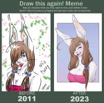  absurd_res doodlelu1992 draw_this_again hi_res lagomorph leporid long_ears mammal meme rabbit 