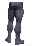  1boy absurdres ass bara black_leggings boots from_behind highres leather leather_boots leg_belt leggings lower_body male_focus muscular muscular_male my_eight original skin_tight solo standing thick_thighs thighs 
