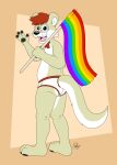  absurd_res aka_the_otter anthro bow_tie briefs clothing colored_seam_underwear cute_fangs doggettdouglasmcdog eyewear eyewear_on_head flag fur gesture glasses hair hi_res holding_flag holding_object lgbt_pride male mammal multicolored_body multicolored_fur mustelid nerd orange_background otter pride_color_flag red_clothing red_hair red_seam_briefs red_seam_underwear simple_background smile smiling_at_viewer solo tan_body tan_fur tighty_whities two_tone_body two_tone_fur underwear waving waving_at_viewer white_body white_briefs white_clothing white_fur white_underwear 