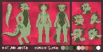  anthro dot_vice_(chesey55) female green_body green_scales hi_res kia_wolf kobold lizard model_sheet reptile scales scalie solo spots_vice_(chesey55) 