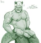  barazoku beard chernobog_kuzarnak clothed clothing confusion dragon facial_hair genitals hairy hi_res humanoid hybrid male mr._frenzy musclegut muscular orc partially_clothed pecs penis slightly_chubby surprise wardrobe_malfunction 
