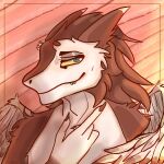  absurd_res ambiguous_gender anonymous_artist anthro hi_res icon sergal solo 