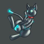  1:1 2023 808_(hi-fi_rush) animated anthro bethesda_softworks big_bulge blue_text bulge collar digital_drawing_(artwork) digital_media_(artwork) domestic_cat felid feline felis glistening glowing grey_background handwritten_text hi-fi_rush mammal musical_note nude null_bulge posexe red_collar shaded simple_background smile soft_shading solo tail text throbbing throbbing_bulge twitching_tail whiskers 