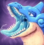  blue_body blue_tongue bodily_fluids countershading drooling feral generation_1_pokemon gyrotech hi_res lapras mouth_shot nintendo open_mouth pokemon pokemon_(species) saliva sharp_teeth solo tan_body teeth tongue tongue_out 
