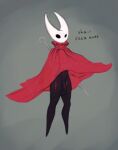  2023 2_horns animal_humanoid arthropod arthropod_humanoid balls biped black_eyes bottomless clothed clothing crossgender deez_nuts dress empty_eyes english_text featureless_feet flaccid flat_colors ftm_crossgender genitals grey_background hollow_knight horn hornet_(hollow_knight) humanoid male melee_weapon meme mouthless no_underwear penis raised_clothing raised_dress red_clothing red_dress simple_background solo standing team_cherry text thejoyfuldragon weapon weapon_on_back white_horn 