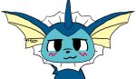  boy_kisser_(meme) desezer eeveelution female feral generation_1_pokemon hi_res humor meme nintendo pokemon pokemon_(species) silly silly_face simple_background vaporeon vaporeon_copypasta white_background 