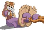  5_toes absurd_res anthro clothing detectivebubble feet female foot_fetish foot_lick foot_play gloves handwear hi_res lagomorph laugh leporid licking mammal rabbit sega soles sonic_the_hedgehog_(series) toes tongue tongue_out vanilla_the_rabbit 