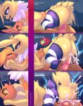  3_toes animal_genitalia animal_penis blush bodily_fluids clothing cum cum_inside duo eevee eeveelution ejaculation erection eti_(utopianvee) feet female female_penetrated feral french_kissing fur generation_1_pokemon genital_fluids genitals hi_res jolteon kissing legwear male male/female male_penetrating mammal nintendo open_mouth pattern_clothing pattern_legwear penetration penis pokemon pokemon_(species) pussy sex simple_background size_difference smaller_male striped_clothing striped_legwear stripes toes tongue utopianvee vaginal yellow_body yellow_fur 