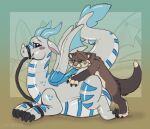  4_toes animate_inanimate anthro blue_eyes blush dragon feet feral horn inflatable inflation mammal membrane_(anatomy) membranous_wings mustelid otter pool_toy symrea toes white_body wings 
