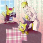  absurd_res ahegao ambiguous_penetration bestiality clothed clothed_feral clothing feral generation_1_pokemon group hi_res holowear_(pokemon) human human_on_feral interspecies looking_pleasured male male/male mammal nintendo nude_male penetration pikachu pokemon pokemon_(species) pokemon_unite pokephilia tapirclip trio volo_(pokemon) 