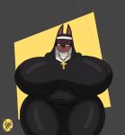  absurd_res anthro big_breasts breasts canid canine canis clothed clothing curvy_figure domestic_dog female hi_res huge_breasts juki_zu laverne_(sssonic2) looking_at_viewer mammal mature_anthro mature_female nun simple_background smile solo thick_thighs voluptuous wide_hips yellow_eyes 