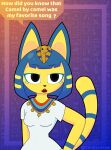  absurd_res animal_crossing ankha_(animal_crossing) anthro clothing cordicedraw domestic_cat dress egyptian felid feline felis female glyphs hi_res mammal nintendo solo 