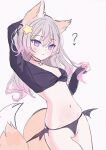  ? animal_ear_fluff animal_ears annytf anyuu bangs bat_wings between_labia breasts cameltoe cleavage crop_top fox_ears fox_girl fox_tail gradient_hair hair_ornament highleg highleg_panties indie_virtual_youtuber long_hair long_sleeves multicolored_hair panties pink_hair purple_eyes pussy sidelocks star_(symbol) star_hair_ornament streaked_hair tail underwear virtual_youtuber wings 