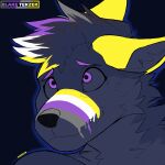  absurd_res blakixtekzer_(artist) canid canine canis headshot_(disambiguation) hi_res icon lgbt mammal pride wolf 