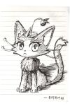  domestic_cat felid feline felis feral hi_res league_of_legends mammal monochrome note pen riot_games yuumi_(lol) yuumisocute 