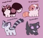  &lt;3 absurd_res ambiguous_gender brightheart_(warriors) domestic_cat felid feline felis female feral group hi_res mammal mapleshade_(warriors) pink_background ravenpaw_(warriors) silverstream_(warriors) simple_background warriors_(cats) yakkotsuki 