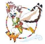  2023 anthro avian biped bird blue_eyes bow_(weapon) breath_of_the_wild clothed clothing colored feather_hands feathers flying male nintendo open_mouth open_smile pondreaart ranged_weapon rito simple_background smile solo talons tears_of_the_kingdom the_legend_of_zelda tongue tulin_(tloz) weapon white_body white_feathers 