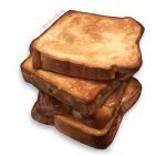 artist_name bread food food_focus highres mitomaton no_humans original realistic simple_background stack still_life toast twitter_username white_background 