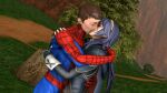  1boy 1girl 3d fire_emblem fire_emblem_awakening hetero highres hug kiss lucina_(fire_emblem) marvel non-web_source spider-man spider-man_(series) 