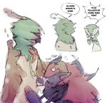  ambiguous_gender ambiguous_penetrated anthro anthro_on_anthro anthro_penetrated anthro_penetrating anthro_penetrating_anthro biped bodily_fluids brown_body brown_fur cum cum_in_mouth cum_inside decidueye dialogue fur gardevoir generation_3_pokemon generation_5_pokemon generation_7_pokemon genital_fluids green_body green_fur grey_body grey_fur group hi_res humanoid itz_smi73 male male/ambiguous male_penetrating male_penetrating_ambiguous nintendo oral oral_penetration penetration pokemon pokemon_(species) red_body red_fur sex simple_background spanish_text speech_bubble tan_body tan_fur text translation_request trio white_background zoroark 