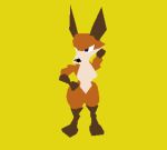  3d_(artwork) animated anthro canid canine digital_media_(artwork) female fox hand_on_head hand_on_hip looking_at_viewer low_poly mammal pose rotating short_playtime simple_background sr_empanada standing 