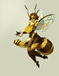  2022 absurd_res antennae_(anatomy) anthro arthropod bearthing bee big_penis breasts censored genitals gynomorph hi_res honey_bee huge_penis humanoid_genitalia humanoid_penis hymenopteran ineffective_censorship insect insect_wings intersex penis sackless solo striped_body stripes touching_penis wings yellow_breasts yellow_eyes 