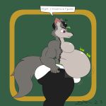  after_vore bottomwear bulge canid canine canis clothing dirtymac hi_res male mammal meme pants tight_bottomwear tight_clothing tight_pants vore weight_gain wolf 