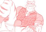  absurd_res anthro bulge butt clothed clothing epic_games fangs felid fingerless_gloves fortnite fur gloves handwear hi_res jockstrap ligoni looking_at_viewer male mammal muscular muscular_male necktie pantherine pantsless presenting seductive solo solo_focus stripes tail teeth thick_thighs tiger topwear underwear unnamed_character vest whiskers 