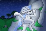 ambiguous_gender anus butt climbing forest forest_background guardian_spirit hi_res nature nature_background night nude null ori_(ori) ori_(series) plant rock silvrsterlng solo tree water 