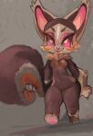  &lt;3 &lt;3_eyes anthro big_ears big_hands big_head breasts canid canine chibi digital_media_(artwork) digital_painting_(artwork) fangs featureless_breasts featureless_crotch female fox hi_res holding_tail hybrid mammal mighty-whydah neck_tuft pawpads pink_eyes rodent sciurid small_breasts solo tail teeth thick_arms tree_squirrel tuft walking 