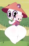  &lt;3 absurd_res anthro baby bear big_butt black_eyes butt clothed clothing duo female giant_panda grass happy_tree_friends hat headgear headwear heart_nose hi_res huge_butt mammal mu_(artist) object_in_mouth outside pacifier pacifier_in_mouth panda_baby_(htf) panda_mom_(htf) partially_clothed plant smile tail teeth thick_thighs white_body young 