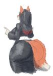  2023 anthro big_breasts big_butt biped breasts butt canid canine edith_bellbottom female fox hi_res huge_butt jindragowolf mammal nun simple_background solo white_background 