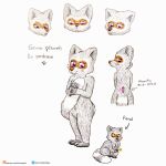  angry anthro cute_expression cute_eyes expressions female feral flower fur hi_res kofi kofi_logo mammal model_sheet patreon patreon_link patreon_logo patreon_username plant procyonid raccoon shy sigh smile solo tail text url yordraw 