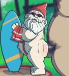  abdominal_bulge anal anal_penetration animate_inanimate animated anthro balls beard belly big_butt big_dom_small_sub bikini brown_hair butt clothed clothing dark_hair day design_toscano detailed_background digital_media_(artwork) dominant duo erection eyewear facial_hair garden_gnome genitals gnome hair hat headgear headwear hi_res human humanoid light living_statue male male/male male_penetrated male_penetrating male_penetrating_male mammal navel not_furry nude open_mouth outside overweight overweight_anthro overweight_male penetration penis public public_exposure public_nudity public_sex sex size_difference sunglasses sunlight surfboard swimwear the_shredder_surfer_dude_gnome towel trashtoonz white_hair yard 