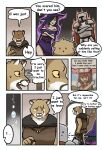  absurd_res ambiguous_gender angry anthro armor bodily_fluids canid canine clothed clothing comic cougar cross-popping_vein ears_down english_text felid feline female fox headgear headwear hi_res human humor knight magic_user male mammal northwoooof open_mouth pivoted_ears rejection sad sweat tears text warrior 