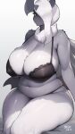  anthro big_breasts bra breasts cleavage clothed clothing female fur hi_res mega_absol mega_evolution nintendo pokemon pokemon_(species) shirokoma solo thick_thighs underwear white_body white_fur 