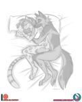  anthro australian_shepherd canid canine canis clouded_leopard cuddling domestic_dog duo felid feline felis female german_shepherd herding_dog hi_res hybrid male male/female mammal mixed_breed nicnak044 pantherine pastoral_dog sheepdog sketch sleeping spooning 