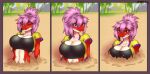  anthro big_breasts breasts cleavage clothed clothing complextree damsel_in_distress dinosaur dromaeosaurid female midriff mud peril quicksand rayce_(kmn) reptile scalie sinking solo theropod trapped 