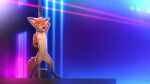  16:9 animal_genitalia anthro balls canid canine disney eyebrows fox fully_sheathed fur genitals hi_res mammal multicolored_body multicolored_fur multicolored_tail nick_wilde nude orange_body orange_ears orange_fur orange_tail pole sheath stripper stripper_pole tail teeth widescreen zaush zootopia 