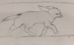  ambiguous_gender canid canine fennec feral fox graphite_(artwork) hi_res mammal pencil_(artwork) sketch solo totallynotspam traditional_media_(artwork) 