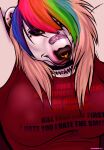  anthro bandage_on_nose bear emo facial_piercing female glitterawrxd hair hi_res illustration mammal multicolored_hair nose_piercing piercing pinup polar_bear pose rainbow_hair septum_piercing solo ursine 