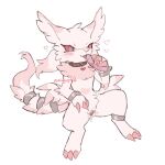  2023 anthro bodily_fluids collar female generation_5_pokemon genital_fluids genitals legendary_pokemon licking nintendo niogupoke oral penile penis penis_lick pokemon pokemon_(species) pussy pussy_juice reshiram sex solo tongue tongue_out 