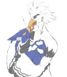 anthro athletic athletic_anthro athletic_male avian blue_body blue_feathers blush breath_of_the_wild coni_coooo duo feathers french_kissing green_eyes hi_res kissing male male/male nintendo nude revali rito teba_(tloz) the_legend_of_zelda white_body white_feathers wings 