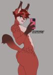  anthro big_butt blue_eyes brown_hair butt castbound dipstick_tail eurasian_red_squirrel gloves_(marking) hair hi_res looking_at_viewer male mammal markings matty_(castbound) rodent sciurid selfie solo tail tail_markings tongue tongue_out tree_squirrel 