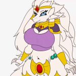  animated anthro big_breasts blue breasts exposed_breasts female huge_breasts hyper hyper_breasts looking_at_viewer nintendo nipples perversion pokemon presenting solo 