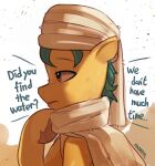  absurd_res brown_eyes clothing earth_pony equid equine fur hasbro headgear headwear hi_res hitch_trailblazer_(mlp) hooves horse male mammal marenlicious mlp_g5 my_little_pony pony religious_clothing religious_headwear sandstorm solo turban turquoise_hair yellow_body yellow_fur 