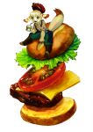  anthro burger canid canine canis clothed clothing domestic_dog eyewear food giant_food goggles hi_res male mammal solo yuhodou 